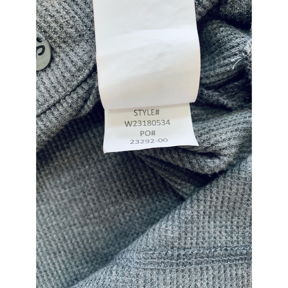 prAna Shea Waffle Hoodie Charcoal Gray Stripes Thumb Holes Women’s Small - Picture 9 of 9